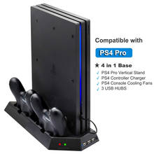PS4 Pro Console Vertical Stand Cooling Fan Controller Charger for Sony Play Station 4 PS 4 Playstation 4 Pro Games Accessories 2024 - buy cheap