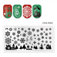 Christmas Designs Nail Art Stamp Nail Stamping Template Halloween Pattern DIY Snowflake Santa Bunny Manicure Image Plate Stencil 2024 - buy cheap