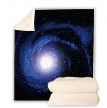 Starry Sky Galaxy Funny Character Blanket 3D Print Sherpa Blanket on Bed Home Textiles Dreamlike Style 14 2024 - buy cheap