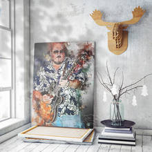 Electric Blues Rock Guitarist Steven Lee Cropper Poster, American Musician Cropper Watercolor Mural, Fans Collecting Art Prints 2024 - buy cheap