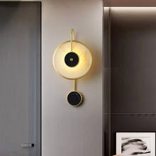 Todo o cobre luz pós moderna luxo mármore sala de estar jantar quarto cabeceira simples lâmpada parede do corredor 2024 - compre barato