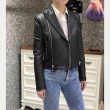 Woman Coats Natural Genuine Leather 2020 Winter Fashion Sheepskin Leather Coat Female Jackets Overcoat H119 2024 - buy cheap