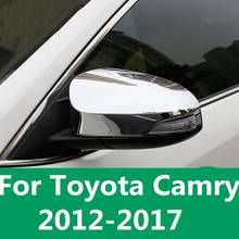 abs chrome Rear view mirror cover mirror rear view mirror sequins car Accessories For Toyota Camry 7th Sedan 2012-2017 2024 - buy cheap