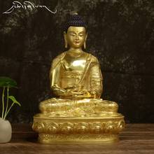 Wholesale Buddhist supplie HOME 31cm large High grade gilding gold tantric Buddhist shrine Amitabha Amitayus buddha statue 2024 - buy cheap