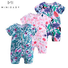 Summer newborn-36M fashion boy and girl romper infant jumpsuit printed flower short-sleeved jumpsuit cotton Brand Baby clothes 2024 - buy cheap