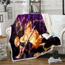 Demon Slayer Anime  3D Printed Fleece Blanket for Beds Thick Quilt Fashion Bedspread Sherpa Throw Blanket Adults Kids 02 2024 - buy cheap