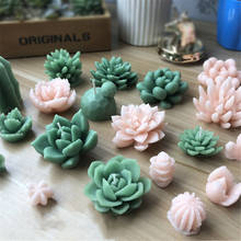 Succulent Plants Candle Mould Flower Soap Silicon Molds Soap Making Mold Handmade Craft Resin 2024 - buy cheap