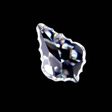 38mm 100 pçs clear maple leaf grânulos decorativos iluminação de cristal pendurado gota lustre prisma pingente 2024 - compre barato