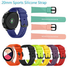 Pulseira de silicone 20mm, para samsung galaxy watch active 2 40mm 44mm para samsung watch3 41mm, pulseira de substituição 2024 - compre barato