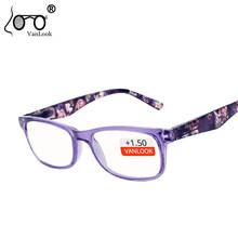 Floral Women's Reading Glasses Transparent for Men Oculos de Leitura Eyeglass Frames Fashion Spectacle +100 +150 200 250 300 350 2024 - buy cheap