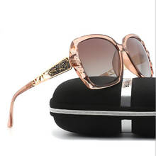Transparent Brown Polarized Square Sunglasses Women elegant Fashion Desigenr Shades Big Frame Sun Glasses For Female Driving 2024 - buy cheap