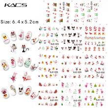 KADS Nail Art Stickers Sliders Christmas Flower Feather Design Nail Sticker for Accessories Water Transfer Adhesive Nail Decals 2024 - buy cheap