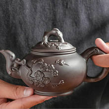 Bule de areia roxa grande capacidade, conjunto de chá tradicional chinês kung fu bule de ameixa conjunto de chá de areia roxa 2024 - compre barato