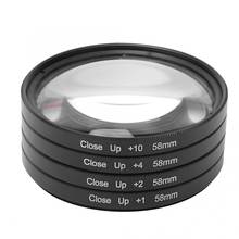4Pcs/set Macro Close Up Lens Filter +1 +2 +4 +10 Optical Glass Camera Filter 58mm for Canon/Nikon/Sony DSLR Cameras 2024 - buy cheap