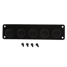 12v-24v 5 gang 3 pinos liga/desliga interruptor rocker painel de controle com iluminação led substituição para rv caminhão barco suv reboque 2024 - compre barato