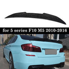 For BMW F10 Spoiler Performance 2010 - 2016 5 Series Sedan Forged Carbon Spoiler F10 M5 Rear Trunk Wings Spoiler 2024 - buy cheap
