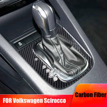 Caja de cambio de marchas de fibra de carbono para coche, embellecedor de marco, pegatina decorativa para Volkswagen VW Golf 6 Scirocco 2016-2019 2024 - compra barato