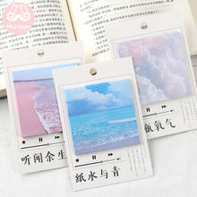 Mr Paper 30pcs/lot 6 Designs Sky Cloud Beach Seaside Memo Pads Sticky Notes Notepad Diary Creative Self-Stick Notes Memo Pads 2024 - buy cheap