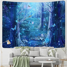 Fuwatacchi Fairytale Dreamy Tapestry Wall Hanging Psychedelic Carpet Huge Mushroom Castle Kids Room Decor Wall Tapestries 2024 - buy cheap