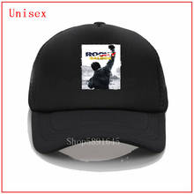 Sombrero de red de moda rocky balboa, gorra de béisbol con estampado de la bandera de América, hombres y mujeres, gorra de tendencia de verano, sombrero para el sol, sombrero de visera de playa 2024 - compra barato
