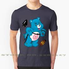 Urso sujo, camiseta para homens, mulheres, verão, desenho animado, urso muscular, engraçado, q queer, máscara, borracha, bondage, bunda, poppers 2024 - compre barato