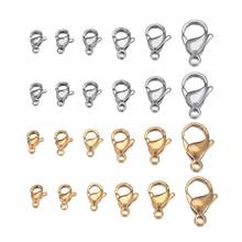 60Pcs/box Mixed Size Stainless Steel Curved Lobster Claw Clasps for Necklaces Bracelets Chain DIY Jewelry Making Findings 9-15mm 2024 - buy cheap