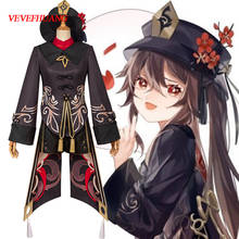 VEVEFHUANG Kосплей Game Genshin Impact Hu Tao Cosplay Costume Anime Outfits Dress Halloween Carnival Uniforms Xmas Daily Party 2024 - buy cheap