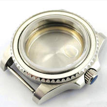 40mm sapphire glass silver stainless steel case for NH35 NH36 ETA 2836 Mingzhu DG2813,3804,Miyota 8215 movement 2024 - buy cheap
