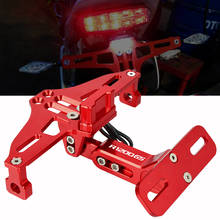 Motorcycle Adjustable Angle License Number Plate Frame Holder Bracket LED Light FOR BMW R 1200 GS LC Adventure 2014 2015 2016 2024 - buy cheap