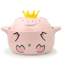 Promotion! 1000Ml Pink Pig High Temperature Resistance Casserole Handle Ceramic Cooker Kitchen Supplies 2024 - buy cheap