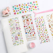 1pcs/lot Cute Hot Stamping Tansparent Children Notebook Stationery Decorative Stickers 2024 - buy cheap