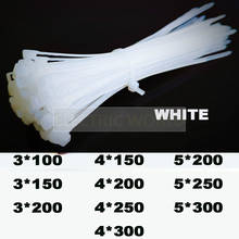 500pcs Cable Ties Self-Locking Nylon Wire Cable Zip Ties 2.5x100 3.5x100 White Organiser Fasten Cable 2024 - buy cheap