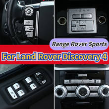 Botón de elevación de cristal para ventana de coche, cubierta embellecedora de aleación de aluminio para Land Rover Discovery 4 Range Rover, accesorios para coche deportivo 2024 - compra barato