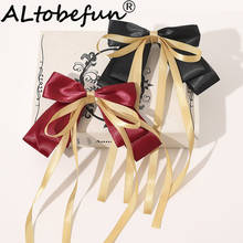 ALTOBEFUN Girl Hair Accessories Women Hair Bow Ties Hair Clips Satin Butterfly Bow Hairpin for Ladies Bowknot Hairpins AFC258 2024 - buy cheap