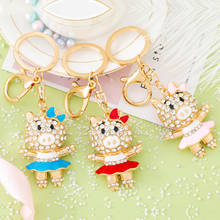 XDPQQ Korean Style Cute Pig Zodiac Rhinestone Keychain Crystal Ornaments Exquisite Gift Car Accessories 2024 - buy cheap