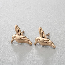 Kinitial Fashion Little Bird Stud Earrings French Hummingbird Earrings Fashion Cute Animal Earring Jewelry For Women Girls Gift 2024 - buy cheap