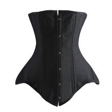 Women Underbust Corset Top 16 Steel Bones Waist Trainer Cincher Belts Black XS-2XL Retro Gothic Clothing Shapewear 2024 - buy cheap