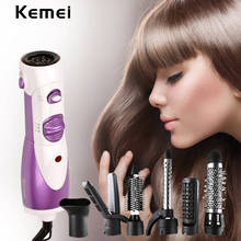Kemei Multifunction 7 In 1 Hair Dryer With Whole Air Nozzle Professional Electric Blow Dryer Hair Styling Tools D42 2024 - buy cheap
