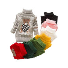 Baby Girls Boys Sweaters 2018 Autumn Winter Cartoon Sweater jumper Knitted Pullover Turtleneck Warm Outerwear Kids knit Sweater 2024 - buy cheap