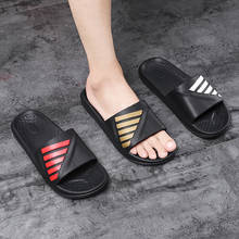 Sandálias masculinas casuais de verão, chinelos listrados, leves e antiderrapantes, sandálias masculinas, sapatos de praia macios para uso ao ar livre, 2020 2024 - compre barato