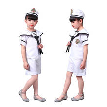 Children Girls Ballroom Dancing Costume Sailor Navy Suit Kids School Uniform Latin Stage Performance Kids Boy Cosplay Costumes 2024 - buy cheap