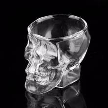 Skull Head Shot Glass Cup Wine Mug Beer Glass Mug Crystal Whisky Vodka Tea Coffee Cup 80ml Gift Water Bottle 2024 - buy cheap