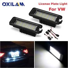 OXILAM 2PCS LED License Number Plate Light lamps For VW Golf MK4 MK5 MK6 Passat Phaenot Polo CC Eos Scirocco License Plate Lamps 2024 - buy cheap