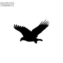 Volkrays-pegatina creativa para coche, calcomanía de vinilo reflectante impermeable, a la moda, accesorios divertidos de águila y pájaro, color negro/plateado/blanco, 9cm * 15cm 2024 - compra barato