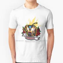 Badass T Shirt 100% Pure Cotton Borderlands3 Borderlandsxrb Borderlandsfanart Claptrap Game Gaming Gamer Roses Badass 2024 - buy cheap