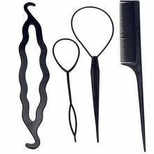 4pcs/set Women Girls Fashion Braid Tool Hair Band Headband Hair Twist Styling Clip Stick Bun Maker 2024 - buy cheap