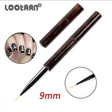 Lootaan 9 мм кисть для рисования ногтей акриловая тонкая ручка-лайнер для рисования Инструменты для маникюра УФ-гель 2024 - купить недорого