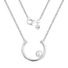 Contemporary Pearl Necklace 925 Sterling Silver Chain Necklaces for Women White Freshwater Pearl Pendants Choker Jewellery Girls 2024 - buy cheap