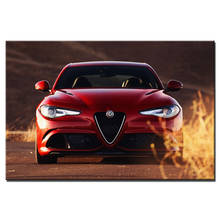 Carteles artísticos de pared de vehículos, papel tapiz de supercoche Alfa Romeo, impresión en lienzo para decoración del hogar, pinturas enmarcadas DIY 2024 - compra barato