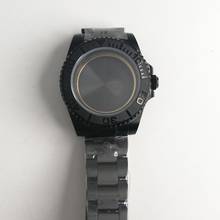 Parnis-caja de reloj negra de 40mm, cristal de zafiro endurecido, cepillado, compatible con 2824, 2836, Miyota 82, funda de reloj de alta calidad 2024 - compra barato